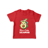 Avo-Cute Avocado Lover Tshirt - RED - 0-5 Months Old (Chest 17")