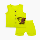 Choco Holic Chocolate Lover Jabla Set - LIME GREEN - 0 - 3 Months Old (Chest 9.8")