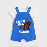Choco Holic Chocolate Lover Dungaree - COBALT BLUE - 0 - 5 Months Old (Chest 18")