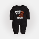 Choco Holic Chocolate Lover Full body suit - BLACK - New Born (Chest 7.5")
