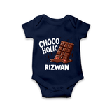 Choco Holic Chocolate Lover Romper - NAVY BLUE - New Born (Chest 14")