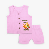 Samosa Squad Foodie Jabla Set - BABY PINK - 0 - 3 Months Old (Chest 9.8")