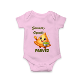 Samosa Squad Foodie Romper - BABY PINK - New Born (Chest 14")