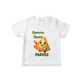 Samosa Squad Foodie Tshirt - WHITE - 0-5 Months Old (Chest 17")
