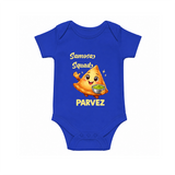 Samosa Squad Foodie Romper - COBALT BLUE - New Born (Chest 14")