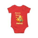 Samosa Squad Foodie Romper - RED - New Born (Chest 14")
