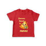 Samosa Squad Foodie Tshirt - RED - 0-5 Months Old (Chest 17")