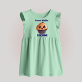 Sweet Muffin Personalized Baby Frock - MINT GREEN - 0 - 3 Months Old (Chest 17")