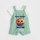 Sweet Muffin Personalized Dungaree - MINT GREEN - 0 - 5 Months Old (Chest 18")