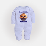 Sweet Muffin Personalized Full body suit - BABY BLUE - New Born (Chest 7.5")
