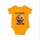 Sweet Muffin Personalized Baby Romper - CHROME YELLOW - New Born (Chest 14")