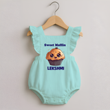 Sweet Muffin Personalized Romper Frock - MINT GREEN - 0 - 3 Months Old (Chest 19")