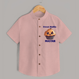 Sweet Muffin Personalized Shirt - PEACH - 0 - 6 Months Old (Chest 23")