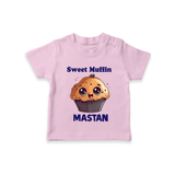 Sweet Muffin Personalized Tshirt - BABY PINK - 0-5 Months Old (Chest 17")