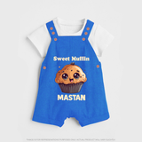 Sweet Muffin Personalized Dungaree - COBALT BLUE - 0 - 5 Months Old (Chest 18")