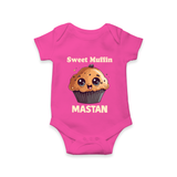 Sweet Muffin Personalized Baby Romper - HOT PINK - New Born (Chest 14")