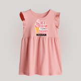 Ice Cream Is My Therapy Baby Frock - BABY PINK - 0 - 3 Months Old (Chest 17")