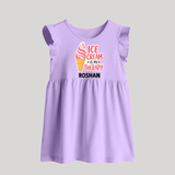 Ice Cream Is My Therapy Baby Frock - LILAC - 0 - 3 Months Old (Chest 17")