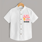 Ice Cream Is My Therapy Shirt - WHITE - 0 - 6 Months Old (Chest 23")