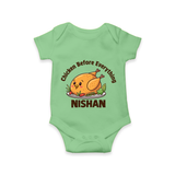 Chicken Lover Baby Romper - GREEN - New Born (Chest 14")