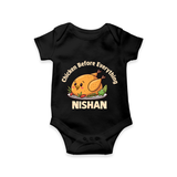 Chicken Lover Baby Romper - BLACK - New Born (Chest 14")