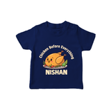 Chicken Lover Tshirt - NAVY BLUE - 0-5 Months Old (Chest 17")