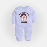 Happy Chicken Lover Full body suit - BABY BLUE - New Born (Chest 7.5")
