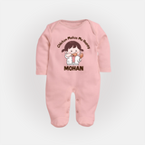 Happy Chicken Lover Full body suit - BABY PINK - New Born (Chest 7.5")
