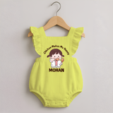 Happy Chicken Lover Romper Frock - PASTEL YELLOW - 0 - 3 Months Old (Chest 19")