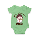 Happy Chicken Lover Baby Romper - GREEN - New Born (Chest 14")