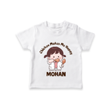 Happy Chicken Lover Tshirt - WHITE - 0-5 Months Old (Chest 17")