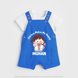 Happy Chicken Lover Dungaree - COBALT BLUE - 0 - 5 Months Old (Chest 18")