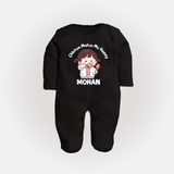 Happy Chicken Lover Full body suit - BLACK - New Born (Chest 7.5")