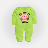 Mini Macaron Delight Full body suit - LIME GREEN - New Born (Chest 7.5")