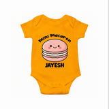 Mini Macaron Delight Baby Romper - CHROME YELLOW - New Born (Chest 14")