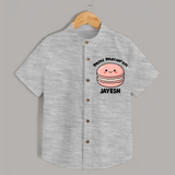 Mini Macaron Delight Shirt - GREY - 0 - 6 Months Old (Chest 23")