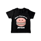 Mini Macaron Delight Tshirt - BLACK - 0-5 Months Old (Chest 17")