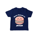 Mini Macaron Delight Tshirt - NAVY BLUE - 0-5 Months Old (Chest 17")