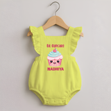 Lil Cupcake Charm Romper Frock - PASTEL YELLOW - 0 - 3 Months Old (Chest 19")