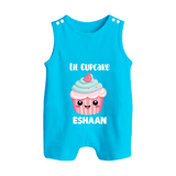 Lil Cupcake Charm Button Romper - SKY BLUE - New Born (Chest 18")