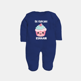 Lil Cupcake Charm Full body suit - NAVY BLUE - New Born (Chest 7.5")