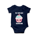 Lil Cupcake Charm Baby Romper - NAVY BLUE - New Born (Chest 14")