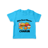 Little Snack Monster Tshirt - SKY BLUE - 0-5 Months Old (Chest 17")