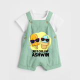 Just Chillin' Ice Cream Dungaree - MINT GREEN - 0 - 5 Months Old (Chest 18")