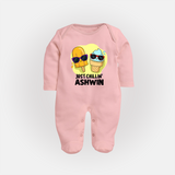 Just Chillin' Ice Cream Full body suit - BABY PINK - New Born (Chest 7.5")