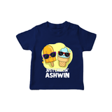 Just Chillin' Ice Cream Tshirt - NAVY BLUE - 0-5 Months Old (Chest 17")