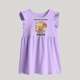 Good Food Good Mood Baby Frock - LILAC - 0 - 3 Months Old (Chest 17")