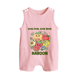 Good Food Good Mood Button Romper - BABY PINK - New Born (Chest 18")