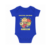 Good Food Good Mood Baby Romper - COBALT BLUE - New Born (Chest 14")