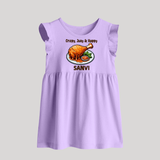 Crispy Juicy Chicken Baby Frock - LILAC - 0 - 3 Months Old (Chest 17")